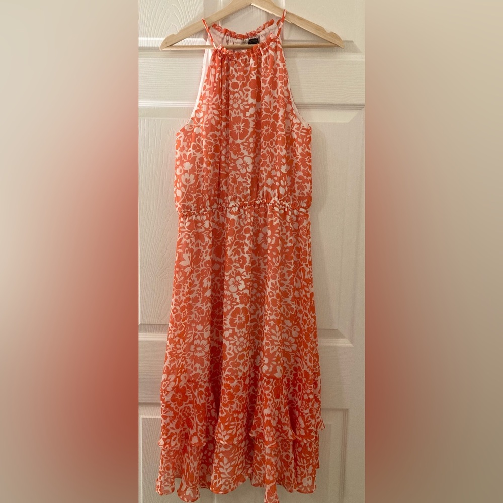 Ann Taylor factory orange halter dress size S, never worn